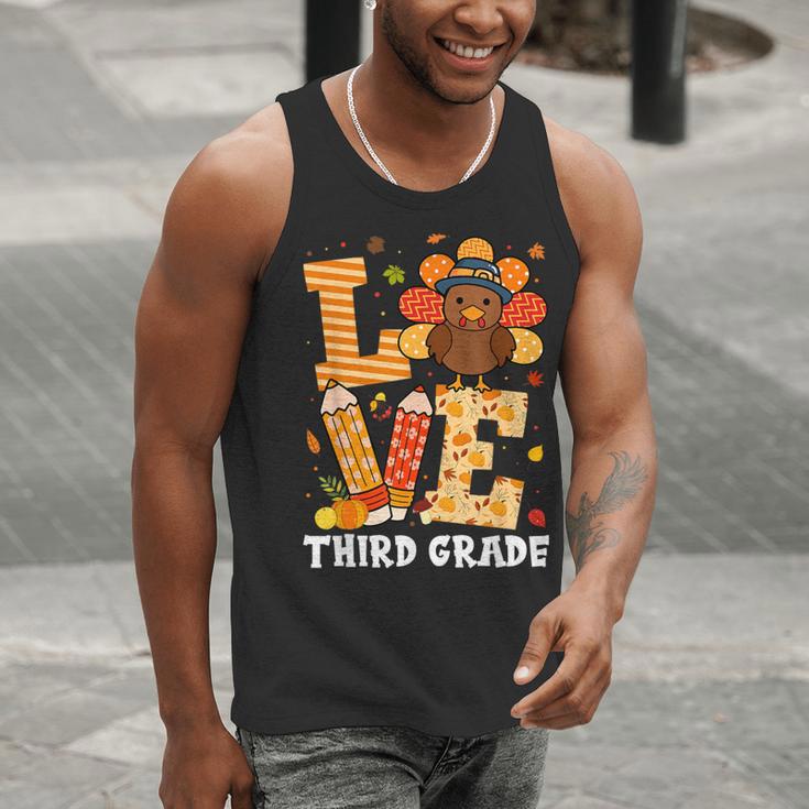 Thanksgiving Love Third Grade Teacher Turkey Autumn Fall Men Women Girls Kids Men Tank Top, funny gift Thanksgiving Love Third Grade Teacher Turkey Autumn Fall Men Women Girls Kids Men Tank Top, funny gift
