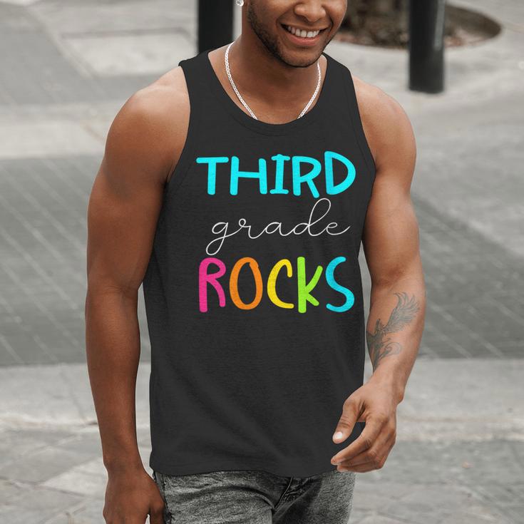 Third Grade Rocks Shirt Team 3rd Grade Teacher Men Tank Top, funny gift