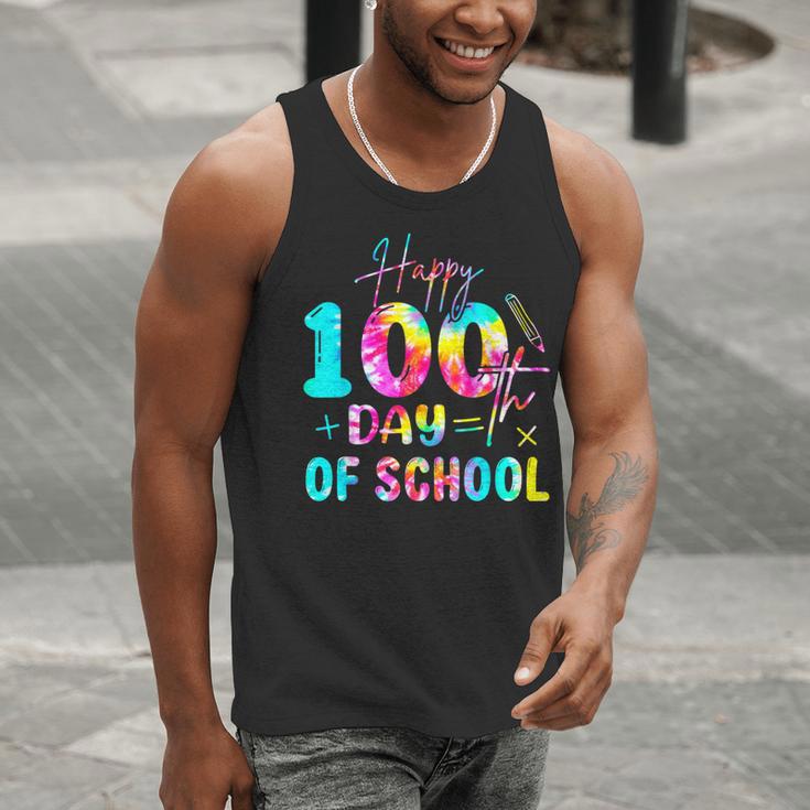 Tie Dye Happy 100th Day Of School Teacher Student 100 Days Men Tank Top, funny gift