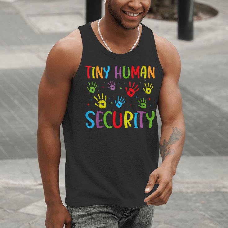 Tiny Human Security Preschool Childcare Teacher Babysitters Men Tank Top, funny gift