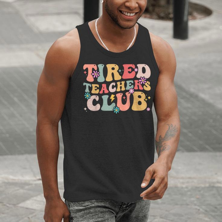 Tired Teachers Club Groovy Teachers Back To School Tee Men Tank Top, funny gift Tired Teachers Club Groovy Teachers Back To School Tee Men Tank Top, funny gift