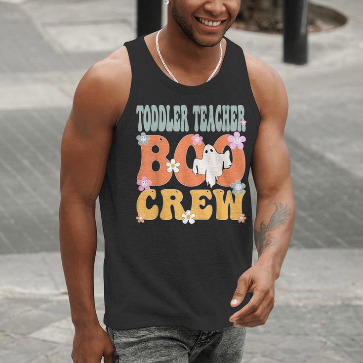 Toddler Teacher Boo Crew Ghost Groovy Halloween For Women Men Tank Top, Groovy Teacher Tank Tops, funny gift Toddler Teacher Boo Crew Ghost Groovy Halloween For Women Men Tank Top, Groovy Teacher Tank Tops, funny gift