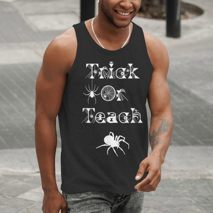 Trick Or Teach Halloween Teacher Shirt Teaching Spider Tee For Men Women Kids Men Tank Top, funny gift