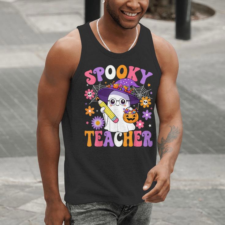 Trick Or Teach Spooky Teacher Ghost Halloween Teacher Men Tank Top, funny gift Trick Or Teach Spooky Teacher Ghost Halloween Teacher Men Tank Top, funny gift