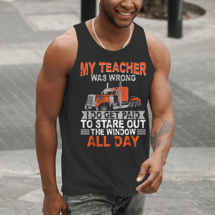 Trucker Truck Driver Vintage My Teacher Was Wrong I Do Get Men Tank Top, funny gift Trucker Truck Driver Vintage My Teacher Was Wrong I Do Get Men Tank Top, funny gift