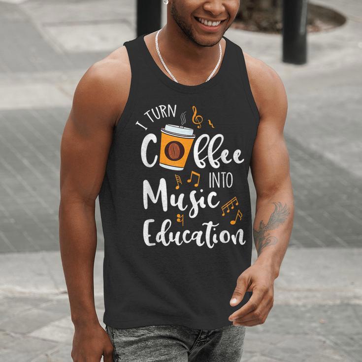 I Turn Coffee Into Music Education Music Teacher Men Tank Top, funny gift I Turn Coffee Into Music Education Music Teacher Men Tank Top, funny gift