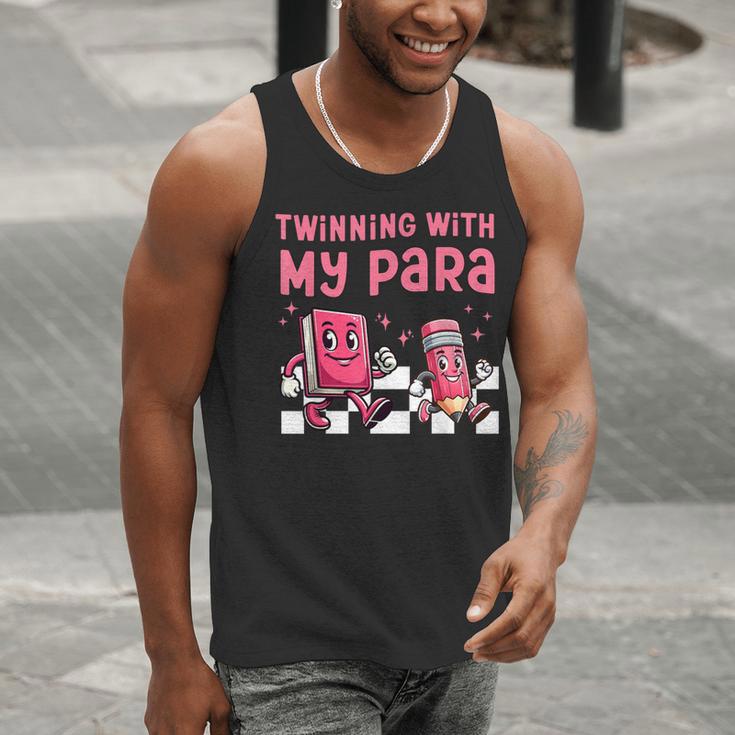 Twinning With My Para Teacher Matching Paraprofessional 70s For Men Women Men Tank Top, funny gift Twinning With My Para Teacher Matching Paraprofessional 70s For Men Women Men Tank Top, funny gift