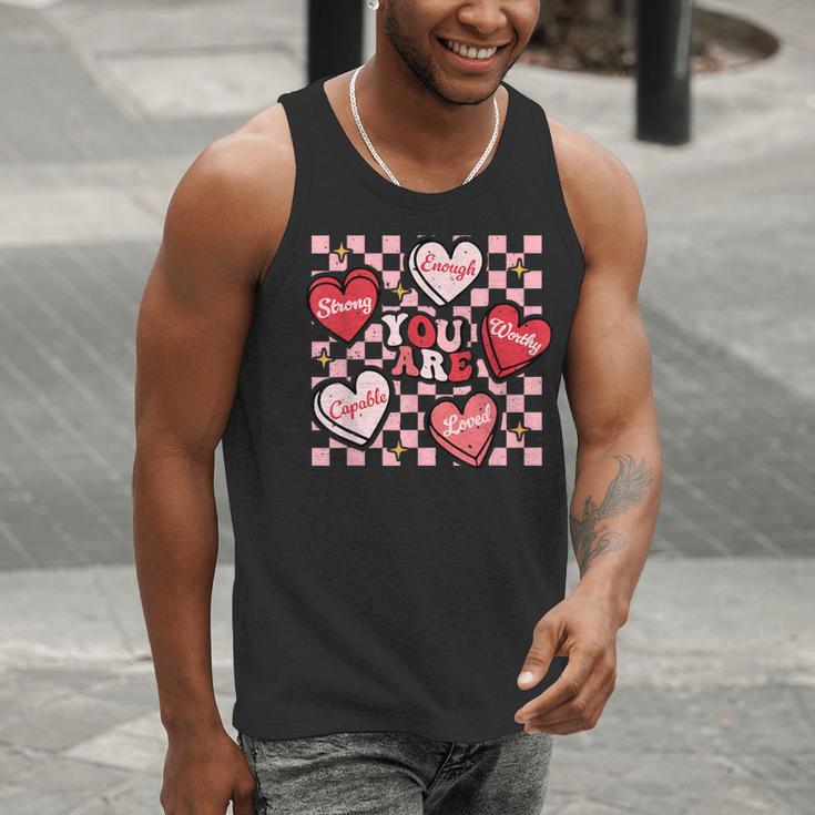 Valentine You Are Loved Worthy Enough Candy Heart Teacher For Men Women Girls Kids Men Tank Top, funny gift Valentine You Are Loved Worthy Enough Candy Heart Teacher For Men Women Girls Kids Men Tank Top, funny gift