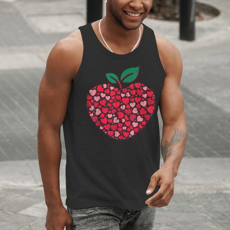 Valentines Day Teacher Hearts Apple Love Teach Women Men Men Tank Top, funny gift Valentines Day Teacher Hearts Apple Love Teach Women Men Men Tank Top, funny gift