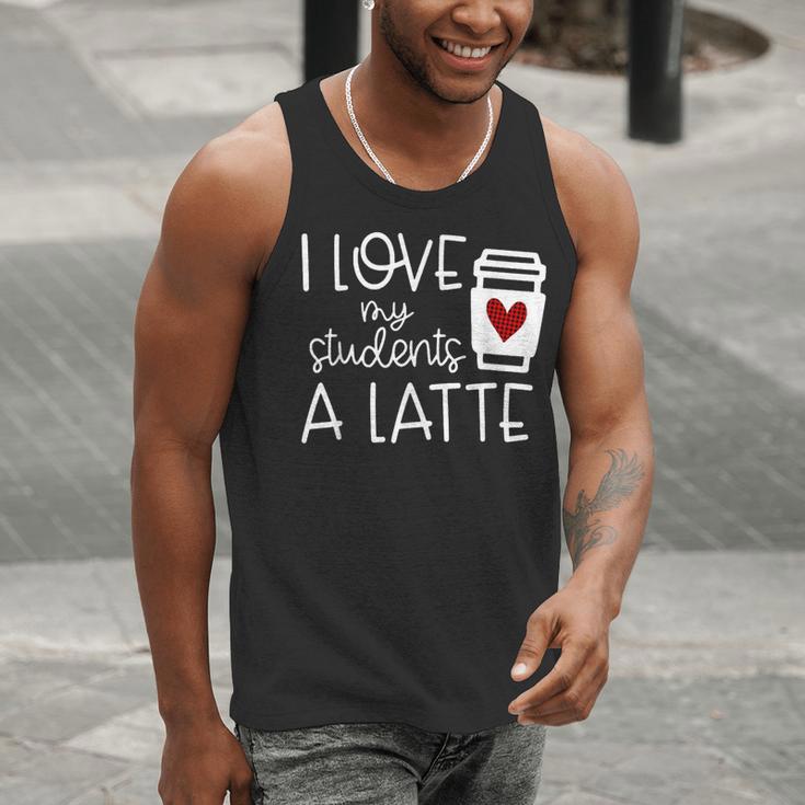 Valentines Day Teacher Tee I Love My Students A Latte Men Tank Top, funny gift