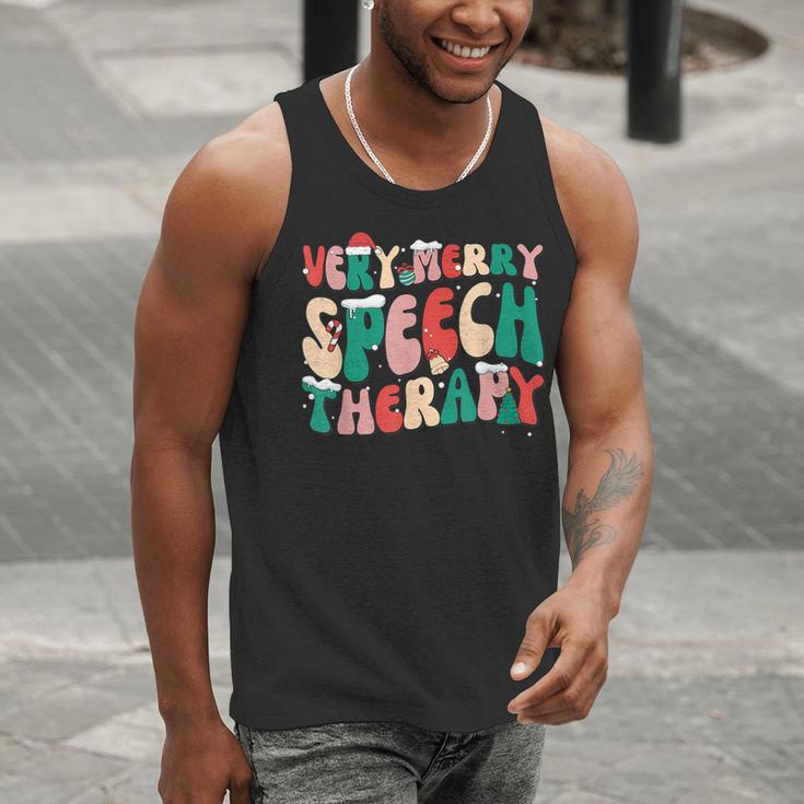 Verry Merry Speech Language Pathologist Teacher Christmas Men Tank Top, funny gift Verry Merry Speech Language Pathologist Teacher Christmas Men Tank Top, funny gift