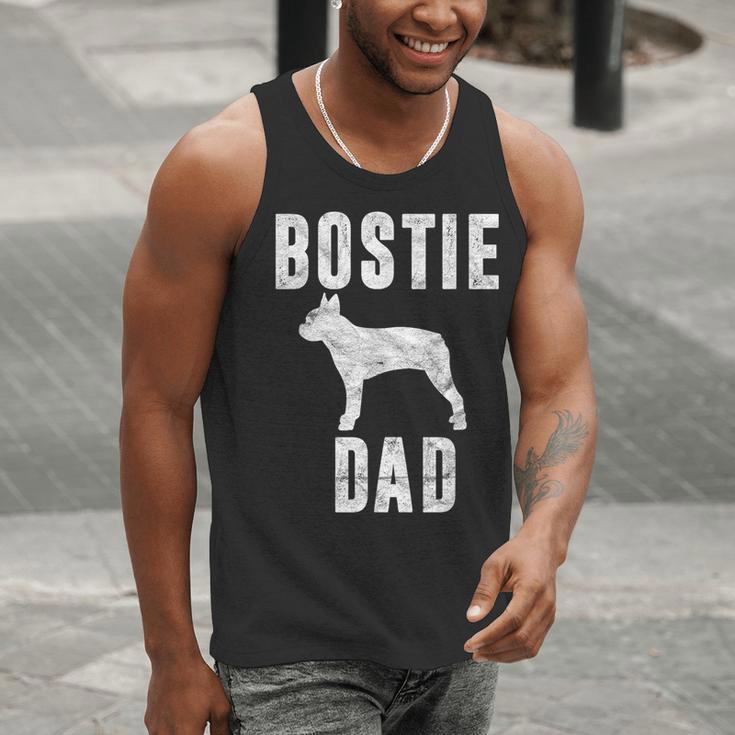 Vintage Boston Terrier Dad Dog Daddy Bostie Father Men Tank Top, Boston Terrier Dad Tank Tops, funny gift