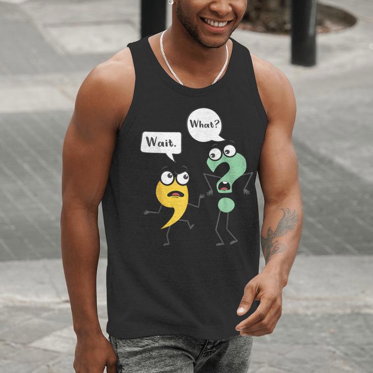 Wait What English Teacher Grammar Police Grammarian Men Tank Top, English Teacher Tank Tops, funny gift Wait What English Teacher Grammar Police Grammarian Men Tank Top, English Teacher Tank Tops, funny gift