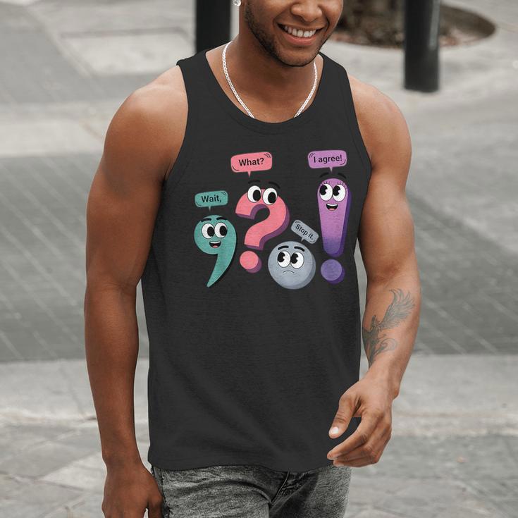 Wait What Stop It I Agree Grammar English Teacher Men Tank Top, English Teacher Tank Tops, funny gift