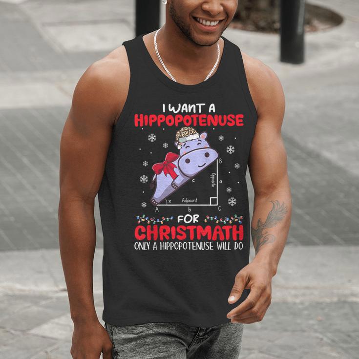 I Want A Hippopotenuse For Christmath Math Teacher Christmas Men Tank Top, funny gift I Want A Hippopotenuse For Christmath Math Teacher Christmas Men Tank Top, funny gift