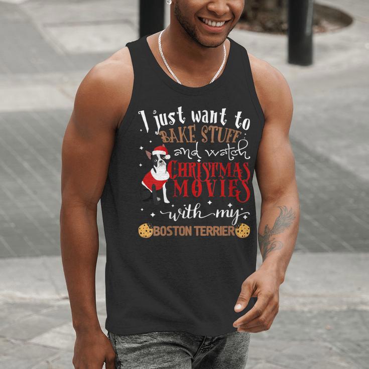 Watch Christmas Movies With My Boston Terrier Bostie Men Tank Top, Boston Terrier Christmas Tank Tops, funny gift