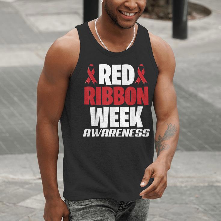 We Wear Red For Red Ribbon Week Awareness Mothers Teachers Men Tank Top, funny gift