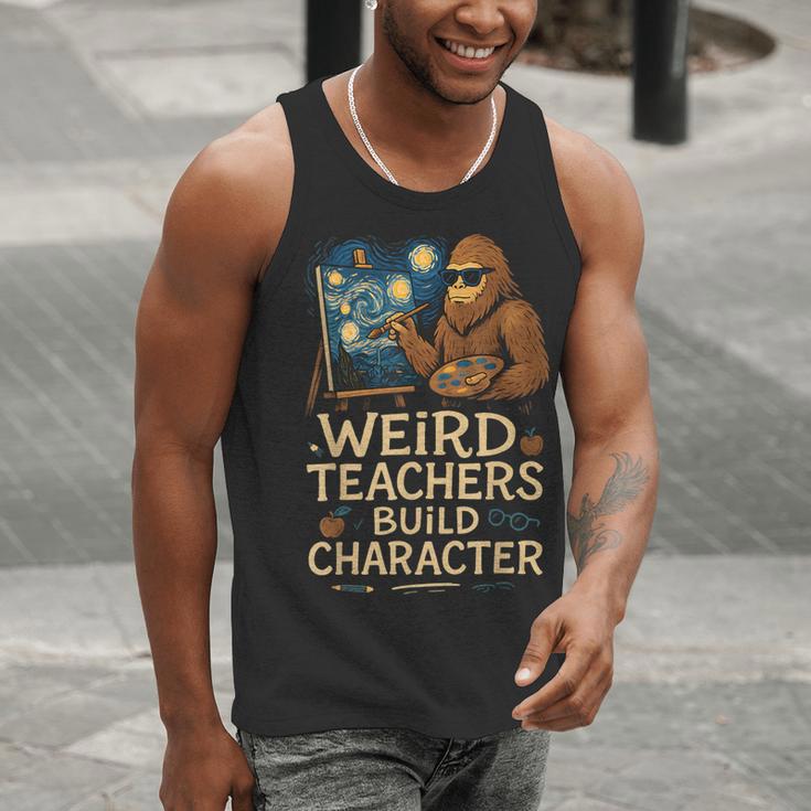 Weird Teachers Build Character Van Bigfoot Art Men Tank Top, funny gift Weird Teachers Build Character Van Bigfoot Art Men Tank Top, funny gift