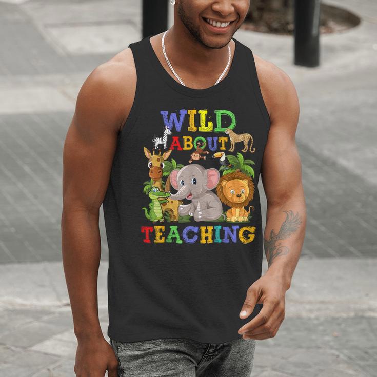 Wild About Teaching Safari Jungle School Teacher Men Tank Top, funny gift Wild About Teaching Safari Jungle School Teacher Men Tank Top, funny gift
