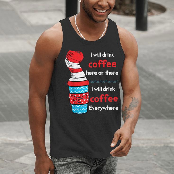 I Will Drink Coffee Here Or There Teacher Teaching Men Tank Top, funny gift I Will Drink Coffee Here Or There Teacher Teaching Men Tank Top, funny gift