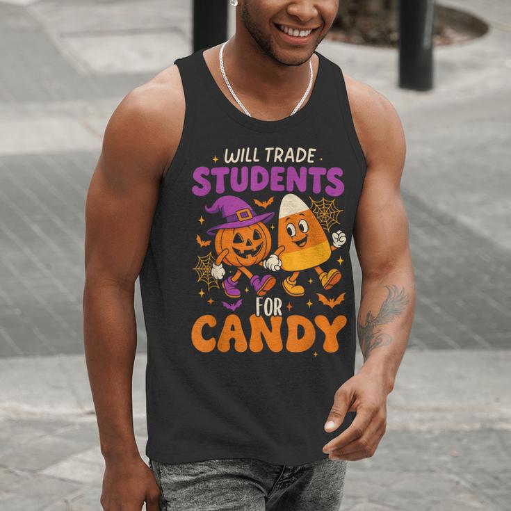 Will Trade Students For Candy Shirt Fun Candy Corn Teacher Men Tank Top, funny gift