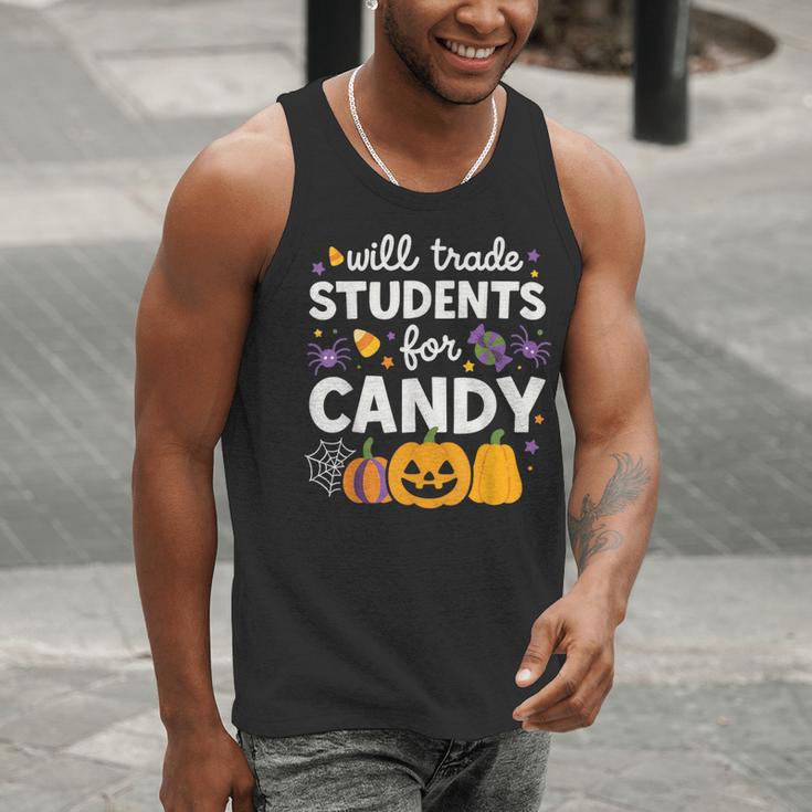 Will Trade Students For Candy Teacher Cute Halloween Men Tank Top, funny gift Will Trade Students For Candy Teacher Cute Halloween Men Tank Top, funny gift