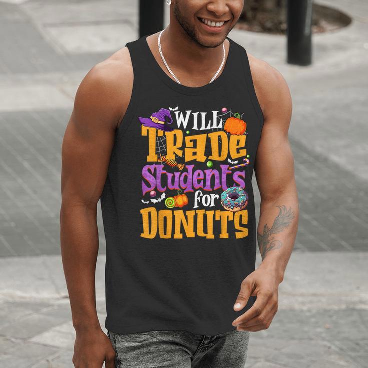 Will Trade Students For Donuts Halloween Teacher Men Tank Top, funny gift