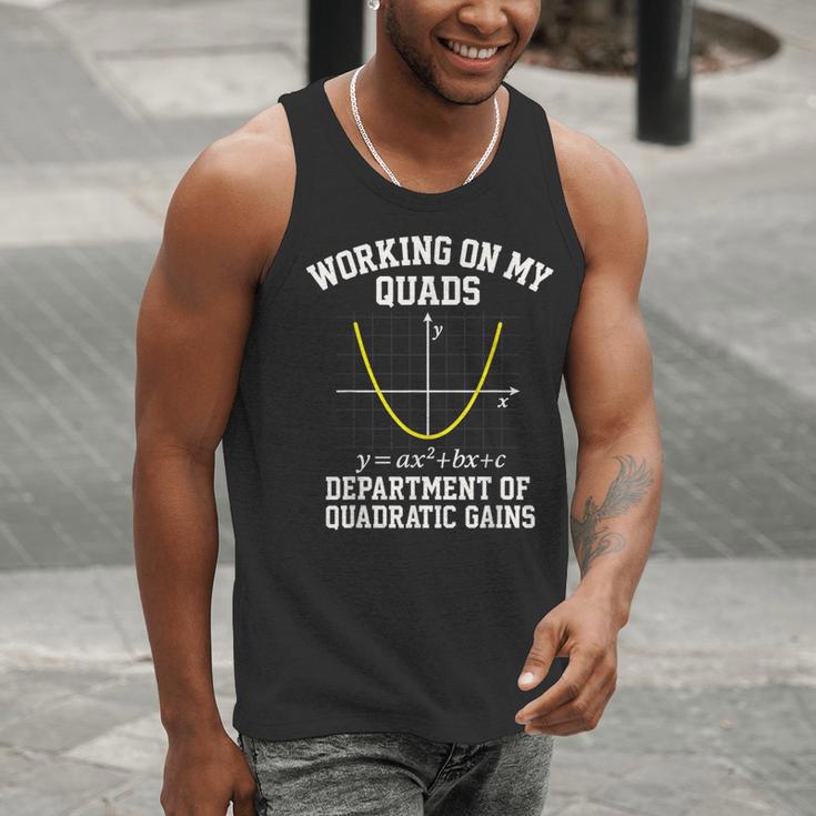 Working On My Quads Algebra Math Gym Teacher Men Tank Top, funny gift