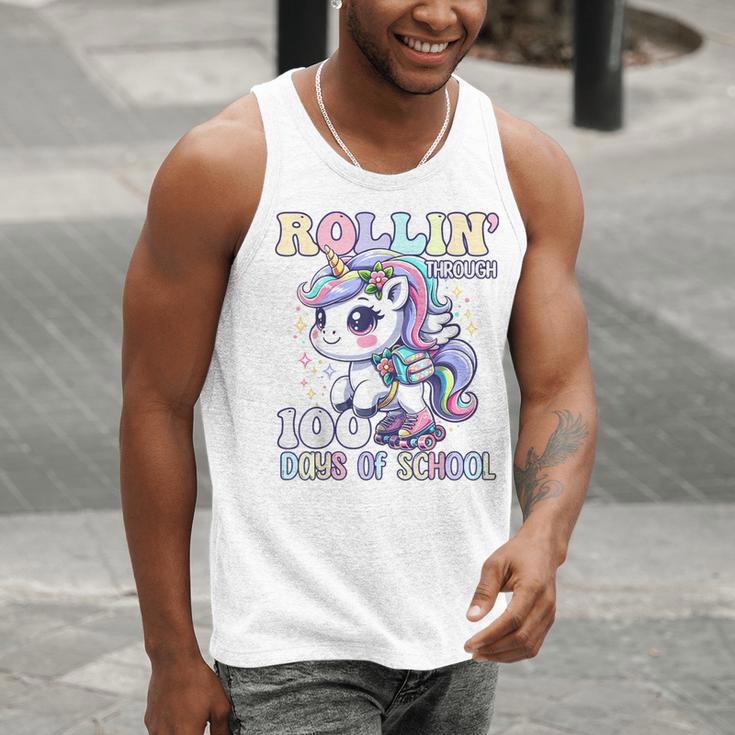 100 Days Of School Girls Teacher 100th Day Unicorn Outfit Men Tank Top, funny gift