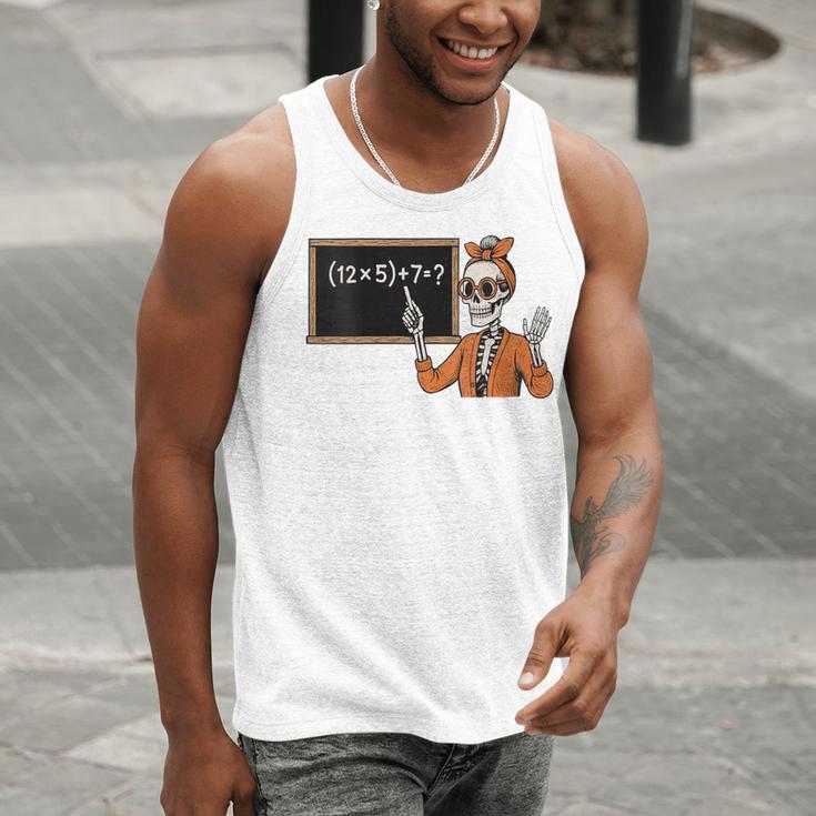 67 Teacher Halloween Skeleton Six Seven Meme Brainrot Math Men Tank Top, funny gift 67 Teacher Halloween Skeleton Six Seven Meme Brainrot Math Men Tank Top, funny gift