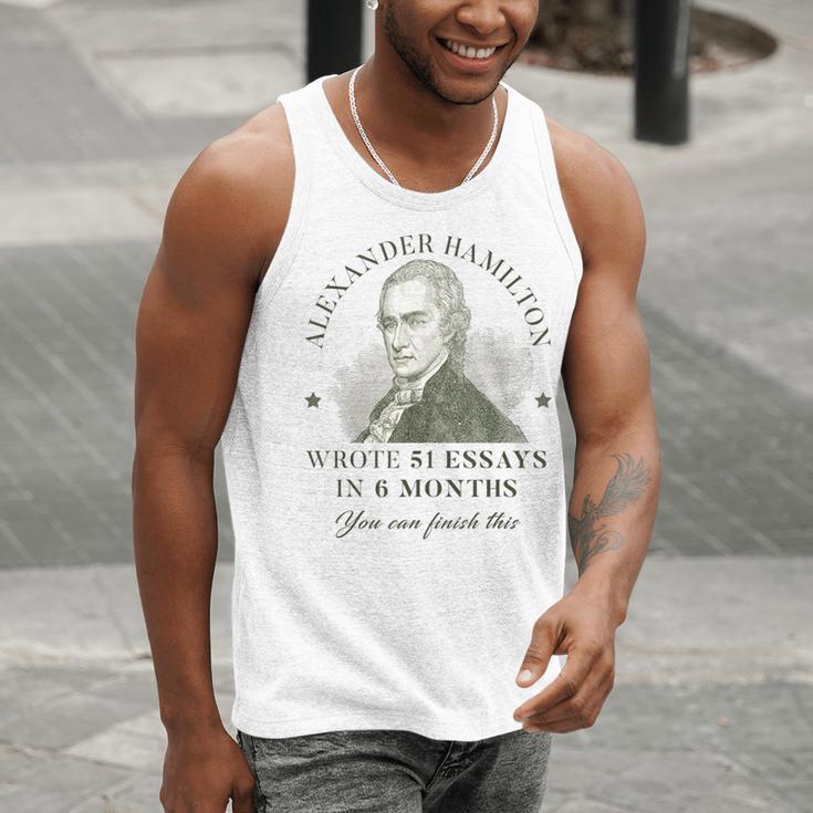 Alexander Hamilton Wrote 51 Essays In 6 Months Teacher Quote Men Tank Top, funny gift