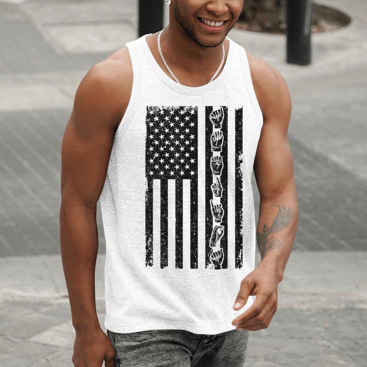 ASL Flag Sign Language Deaf ASL Teacher For Men Women Men Tank Top, funny gift ASL Flag Sign Language Deaf ASL Teacher For Men Women Men Tank Top, funny gift