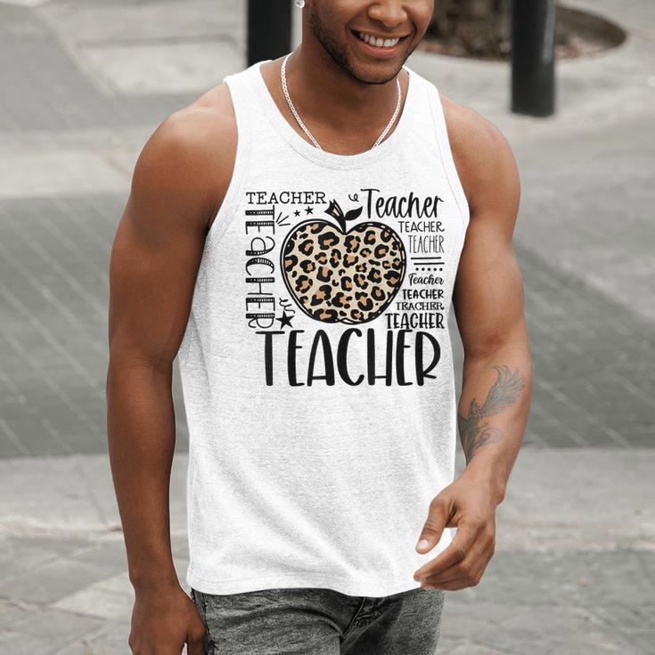 Back To School Teacher Life Apple Leopard Teacher Women Men Tank Top, funny gift Back To School Teacher Life Apple Leopard Teacher Women Men Tank Top, funny gift