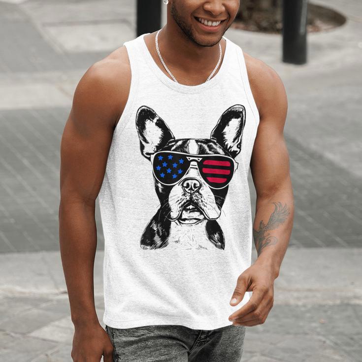 Boston Terrier Dog 4th July America USA Flag Men Women Kids Men Tank Top, Boston Terrier 4th Of July Tank Tops, funny gift