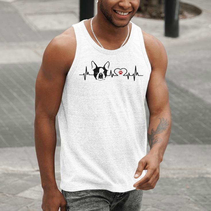 Boston Terrier Heartbeat Heart Line Men Tank Top, funny gift