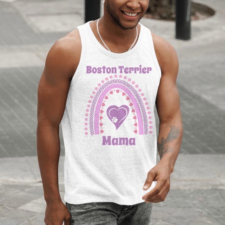 Boston Terrier Mama Cute Rainbow Paw Heart Shape Men Tank Top, funny gift
