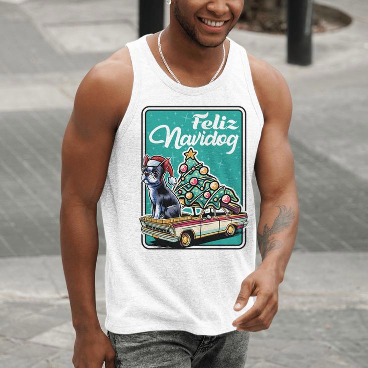 Boston Terrier Merry Christmas Tree Truck Dog X-Mas Men Tank Top, Boston Terrier Christmas Tank Tops, funny gift