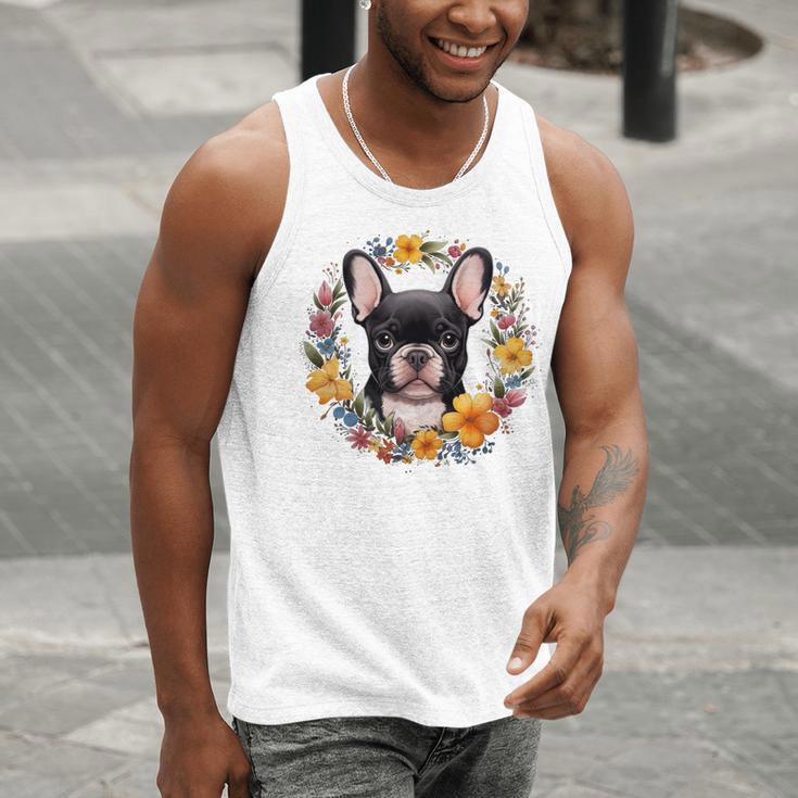 Boston Terrier Mom Floral Bostie Dog Lover Flowers Cute Men Tank Top, Boston Terrier Mom Tank Tops, funny gift