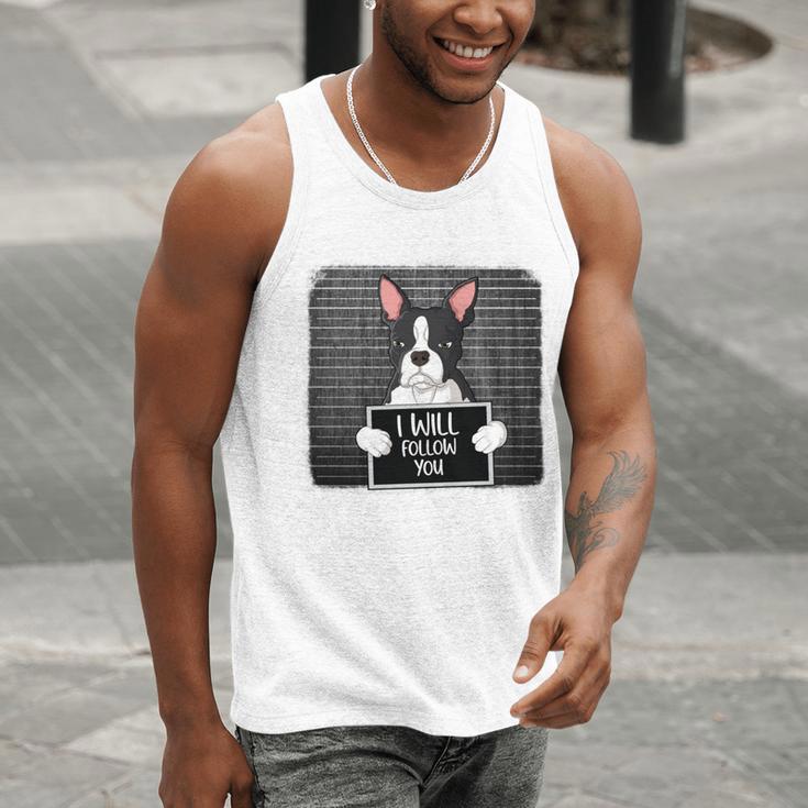 Boston Terrier Mug Shot Guilty Dog Men Tank Top, funny gift