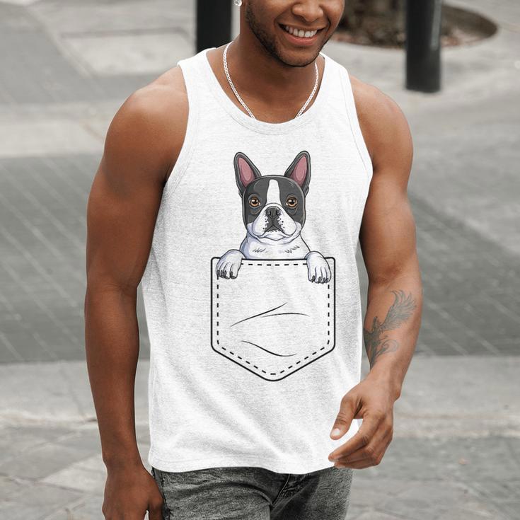 Boston Terrier In The Pocket Cute Boston Terrier Dog Lovers Men Women Girls Kids Men Tank Top, funny gift