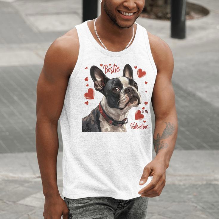 Boston Terrier Is My Valentine Cute Pet Dog Owner Valentine Men Tank Top, funny gift