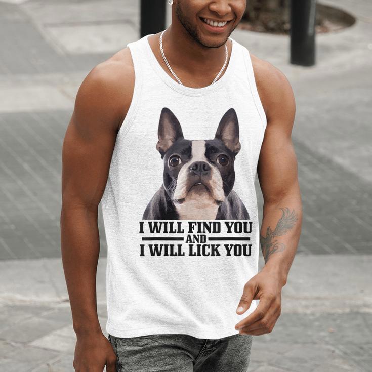 Boston Terrier Will Find And Lick You Bostie Mom Men Tank Top, Boston Terrier Mom Tank Tops, funny gift