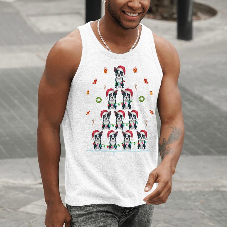 Boston Terrier Xmas Tree Lights For Men Women Boston Terrier Men Tank Top, funny gift