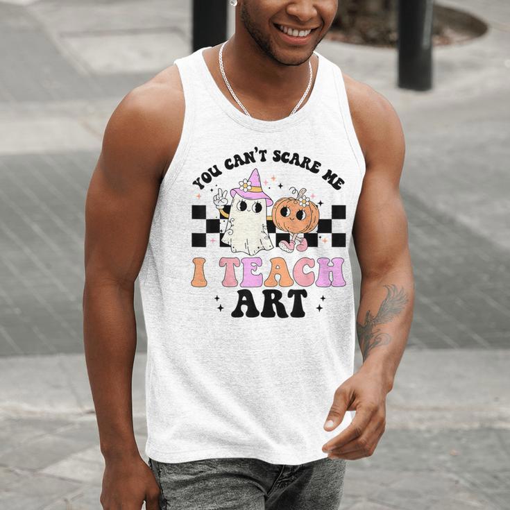You Can't Scare Me I Teach Art Retro Teacher Ghost Halloween Men Tank Top, funny gift You Can't Scare Me I Teach Art Retro Teacher Ghost Halloween Men Tank Top, funny gift