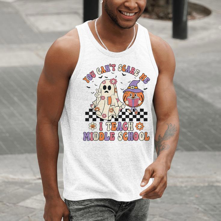 You Can't Scare Me I Teach Middle School Halloween Teacher Men Tank Top, funny gift