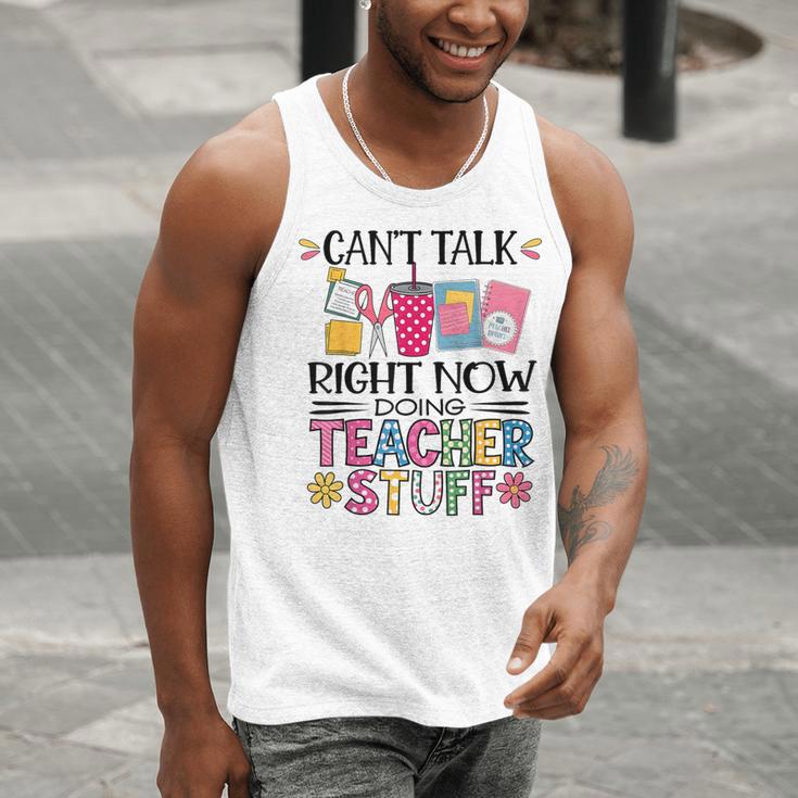 Can't Talk Right Now Doing Teacher Stuff Men Tank Top, funny gift