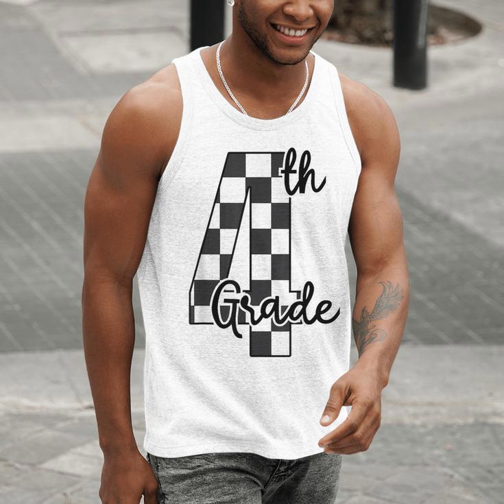 Checkered Fourth Grade Back To School Teachers Students Men Tank Top, funny gift Checkered Fourth Grade Back To School Teachers Students Men Tank Top, funny gift