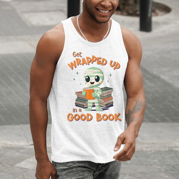 Cute Halloween Teacher Librarian Mummy Reading Books Men Tank Top, funny gift Cute Halloween Teacher Librarian Mummy Reading Books Men Tank Top, funny gift