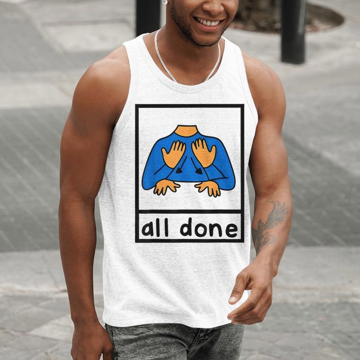 All Done Sign Language Speech Pathology Aac Sped Teacher Men Tank Top, funny gift All Done Sign Language Speech Pathology Aac Sped Teacher Men Tank Top, funny gift