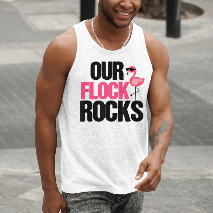 Our Flock Rocks Flamingo Mother's Day Teacher Men Tank Top, funny gift Our Flock Rocks Flamingo Mother's Day Teacher Men Tank Top, funny gift